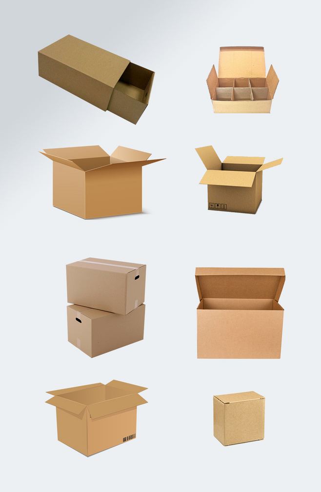 包装盒纸箱快递盒免抠素材的应用与优势